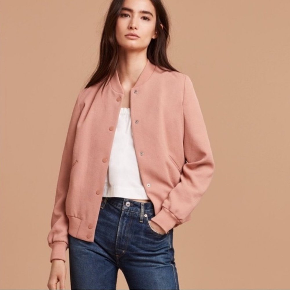 Aritzia Pink Bomber Jacket